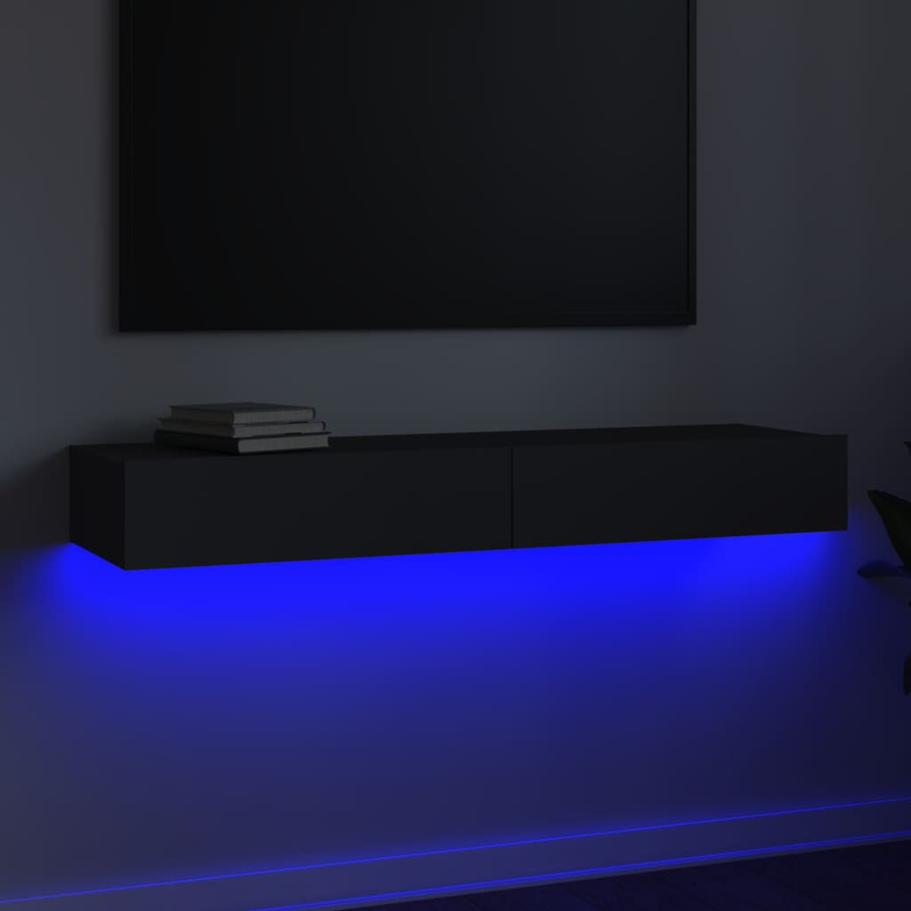 vidaXL Έπιπλο Τηλεόρασης με LED Γκρι 120 x 35 x 15,5 εκ.