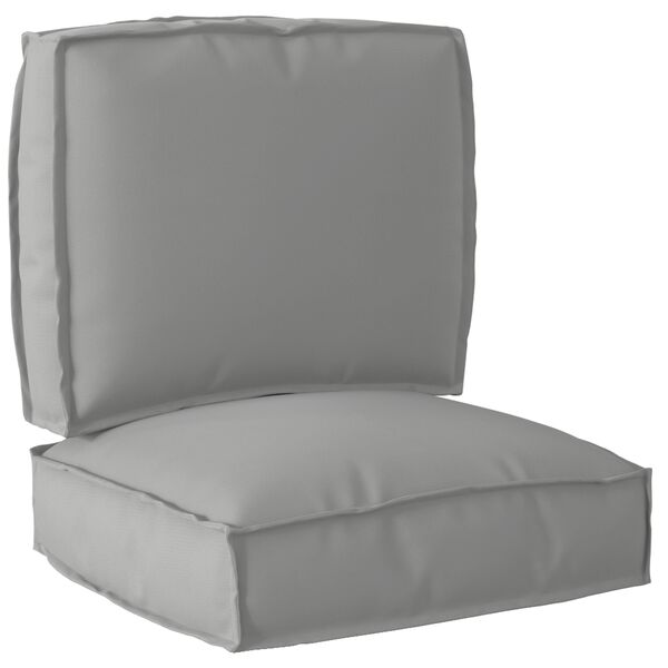 vidaXL Σετ Μαξιλαριών Πάγου 2 pcs Γκρι 50 x 50 x 12 cm Ύφασμα Oxford