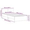 vidaXL Σκελετός Κρεβατιού Artisan Oak 100 x 200 cm Επεξεργασμένο ξύλο