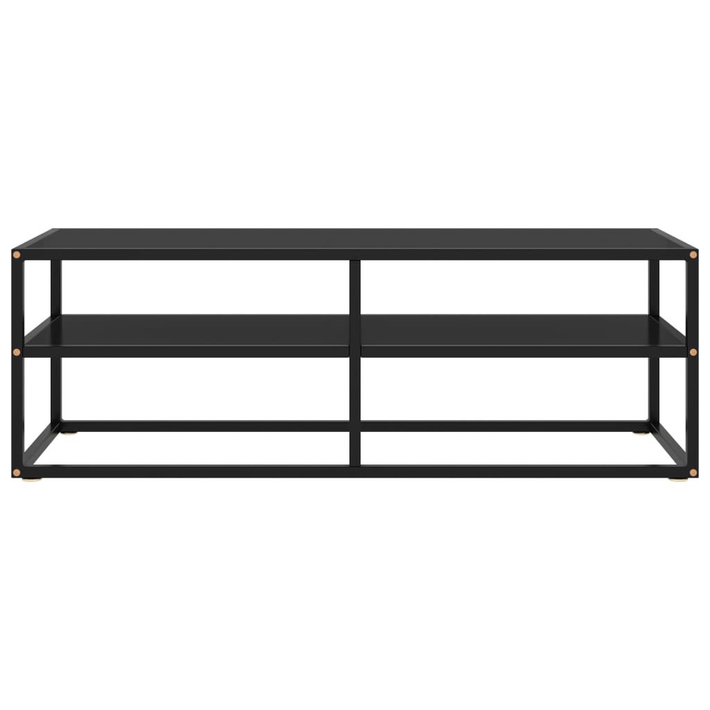 vidaXL Έπιπλο Τηλεόρασης με Μαύρο Γυαλί 120 x 40 x 40 εκ.