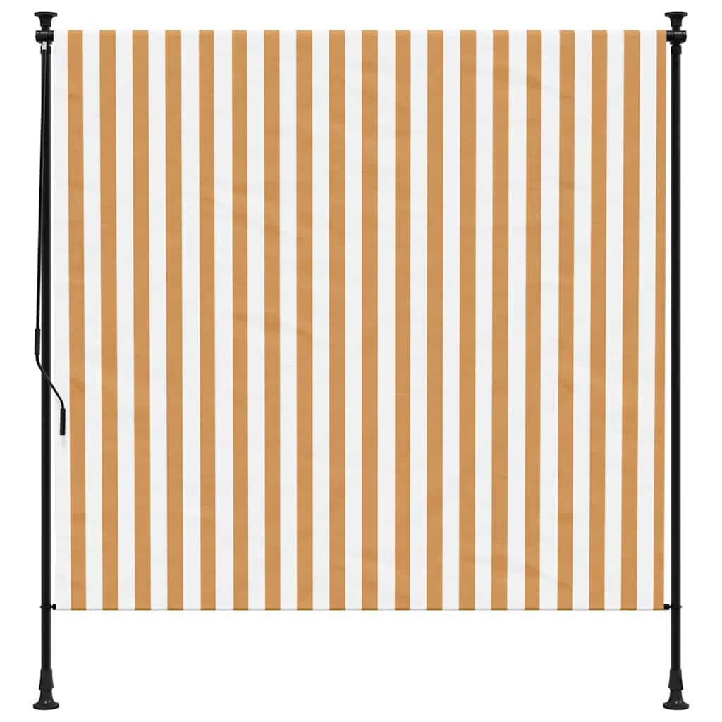 vidaXL Στόρι Ρόλερ Εξ. Χώρου Πορτοκαλί/Λευκό 150x270 εκ. Ύφασμα/Ατσάλι