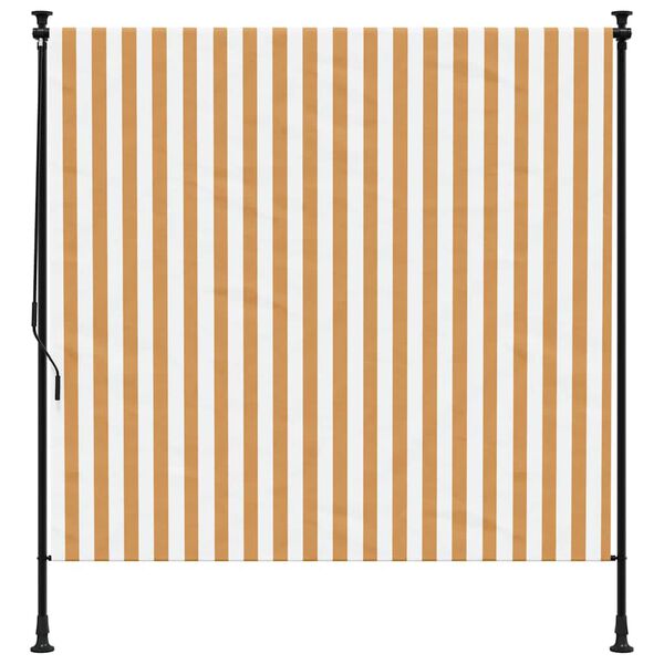 vidaXL Στόρι Ρόλερ Εξ. Χώρου Πορτοκαλί/Λευκό 150x270 εκ. Ύφασμα/Ατσάλι