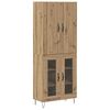 vidaXL Highboard 2 pcs Artisan Oak 69,5 x 34 x 180 &epsilon;&kappa;.