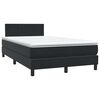 vidaXL &Kappa;&rho;&epsilon;&beta;ά&tau;&iota; Boxspring &mu;&epsilon; &Sigma;&tau;&rho;ώ&mu;&alpha; & LED &Mu;&alpha;ύ&rho;&omicron; 120x220 cm &Beta;&epsilon;&lambda;&omicron;ύ&delta;&iota;&nu;&omicron;