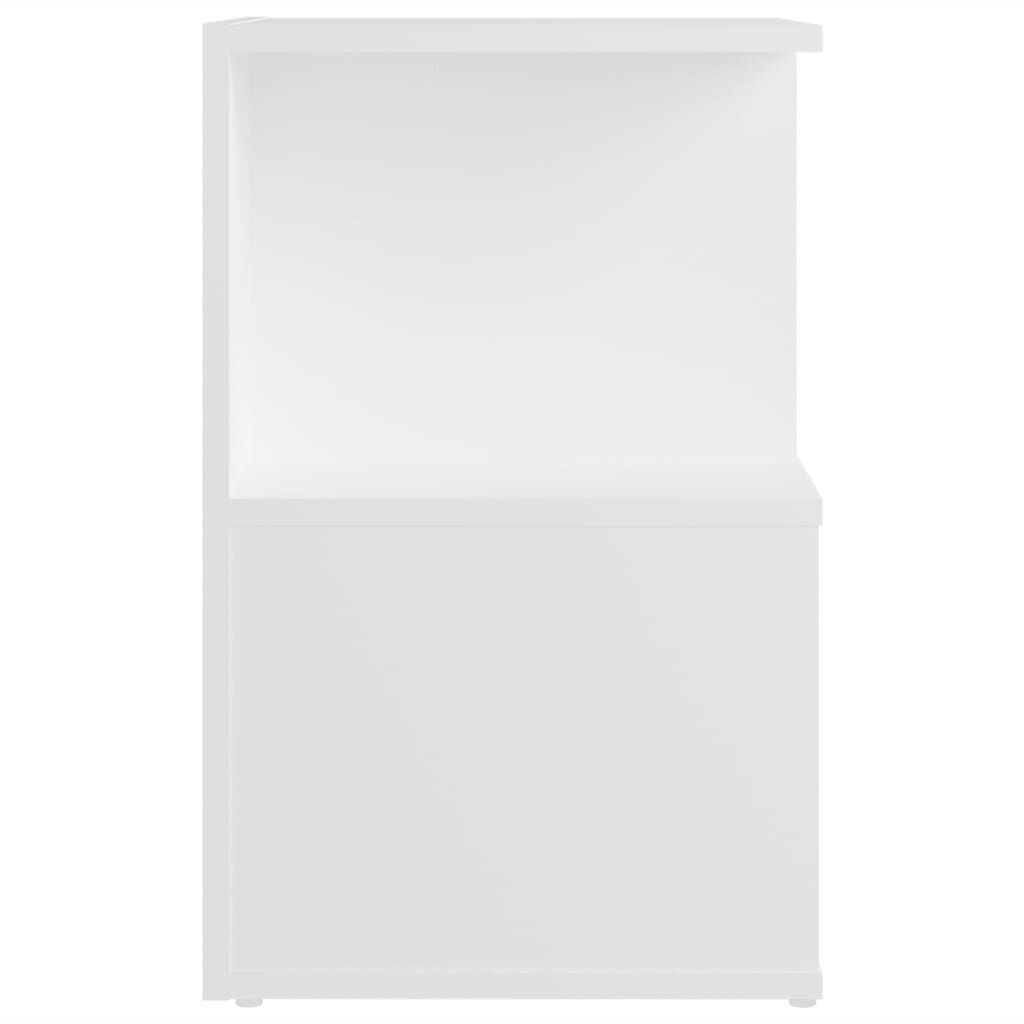 vidaXL Κομοδίνα 2 τεμ. Λευκά 35 x 35 x 55 εκ. από Επεξ. Ξύλο