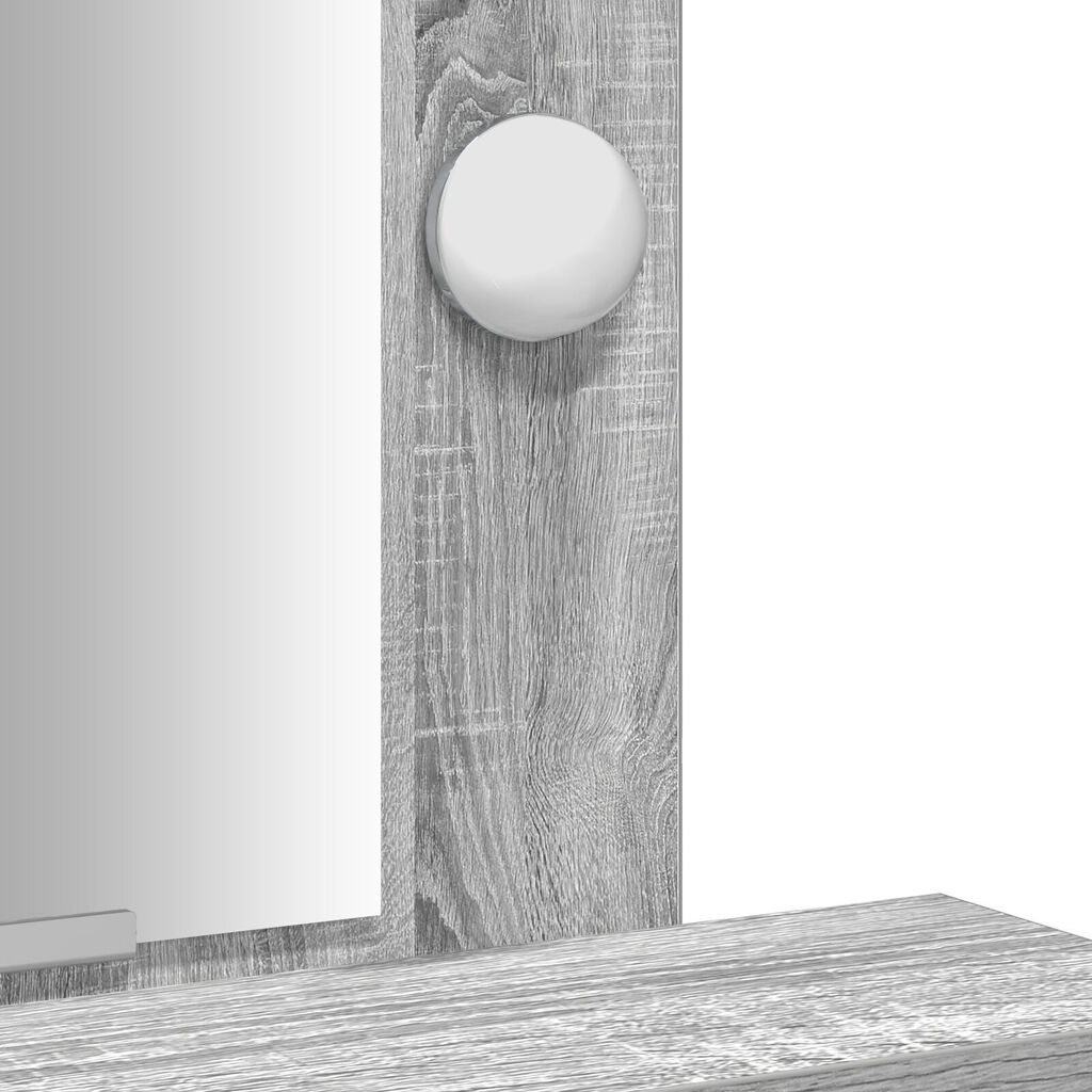 vidaXL Τουαλέτα με LED Φώτα Γκρι Σοδόνα 50x41x140 εκ