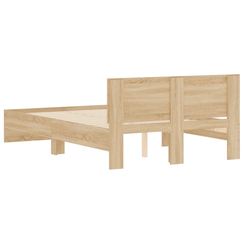 vidaXL Πλαίσιο Κρεβατιού με Κεφαλάρι Sonoma δρυς 120x200 εκ.