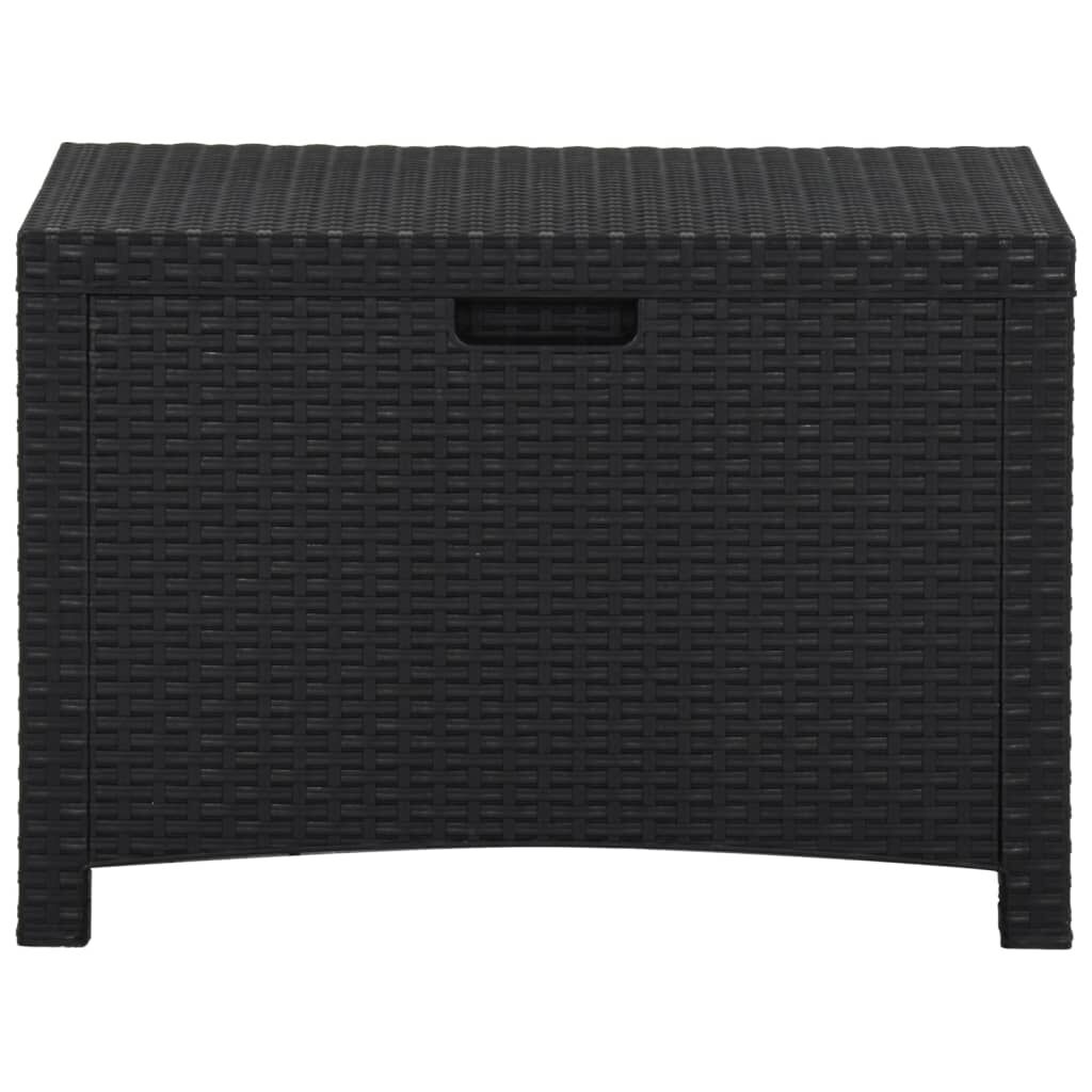 vidaXL Μπαούλο Αποθήκευσης Κήπου Γραφίτης 60x54x41εκ Ρατάν Πολυπρ/νίου