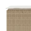 vidaXL Πάγκος κήπου με μαξιλάρι Μπεζ 110x40x44 cm Πολυ μπαστούνι