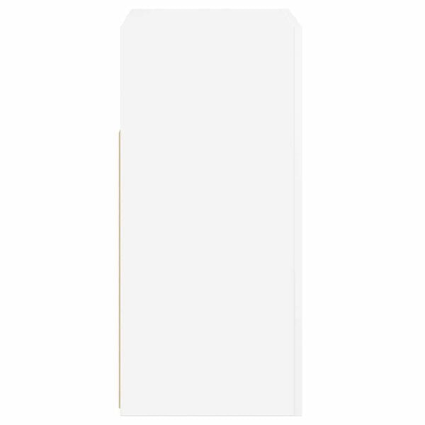 vidaXL Ντουλάπι με LED Γυαλιστερό Λευκό 80 x 35 x 75 εκ.