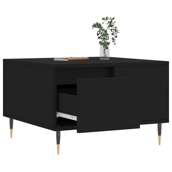 vidaXL Τραπεζάκι Σαλονιού Μαύρο 55x55x36,5 εκ. από Επεξεργασμένο Ξύλο