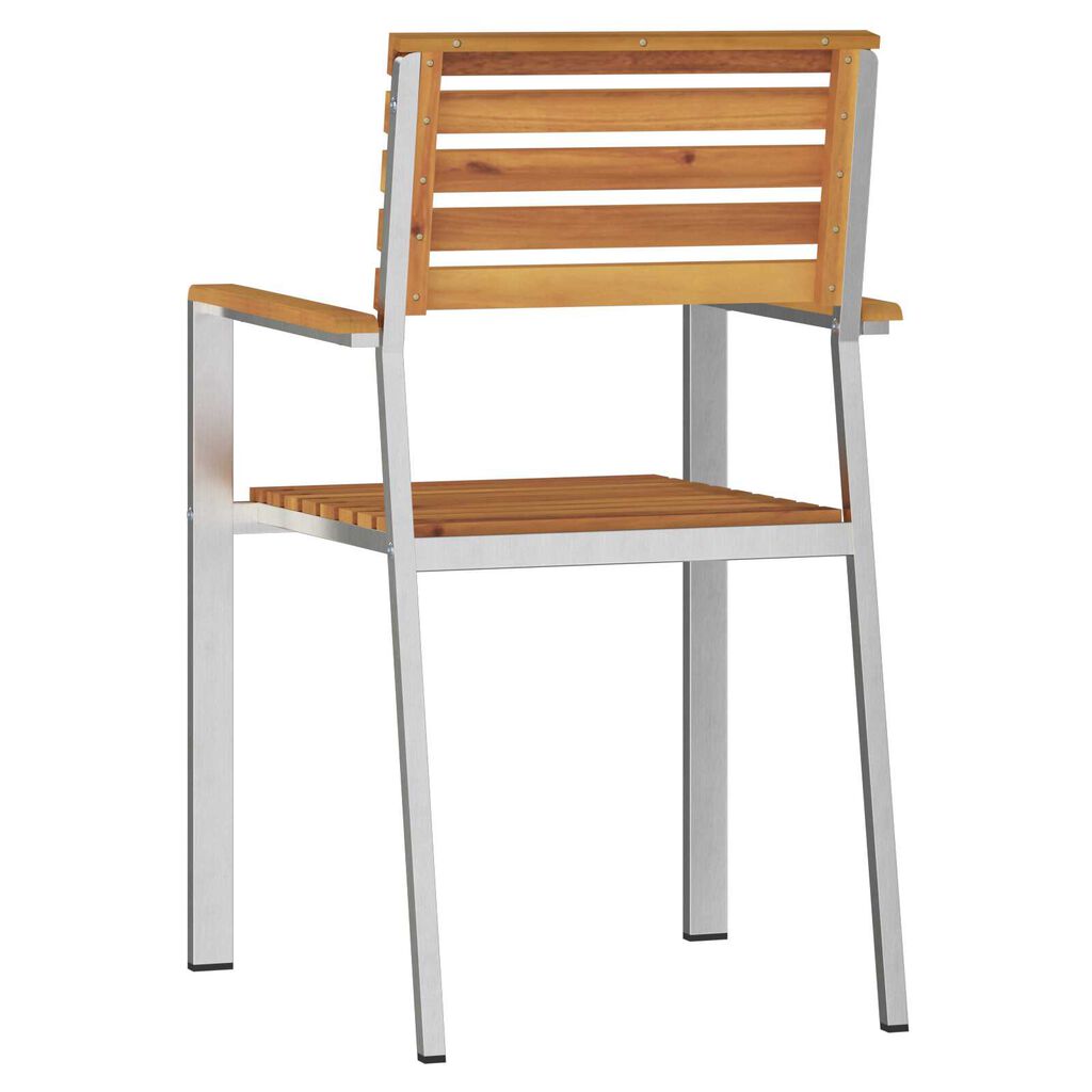 vidaXL Καρέκλα Κήπου 6 pcs Καφέ 56 x 54.5 x 87 εκ. Μασίφ ξύλο ακακίας