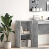 vidaXL Βιβλιοθήκη με 2 Ράφια Γκρι Σκυροδεμ. 40x30x76,5 εκ. Μοριοσανίδα