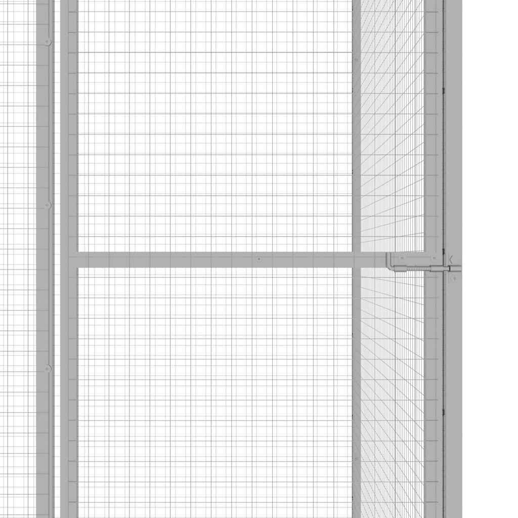 vidaXL Κλουβί Γάτας 6 x 3 x 2,5 μ. από Γαλβανισμένο Χάλυβα