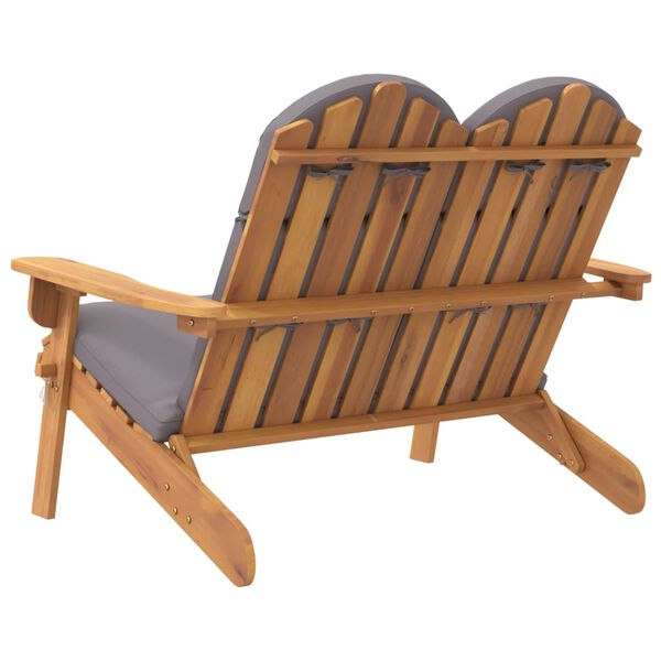 vidaXL Παγκάκι Κήπου Adirondack με Μαξιλάρια 126 εκ Μασίφ Ξύλο Ακακίας