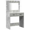 vidaXL Τραπέζι περιποίησης με συρτάρι 3 pcs Γκρι 40 x 41 x 75 εκ