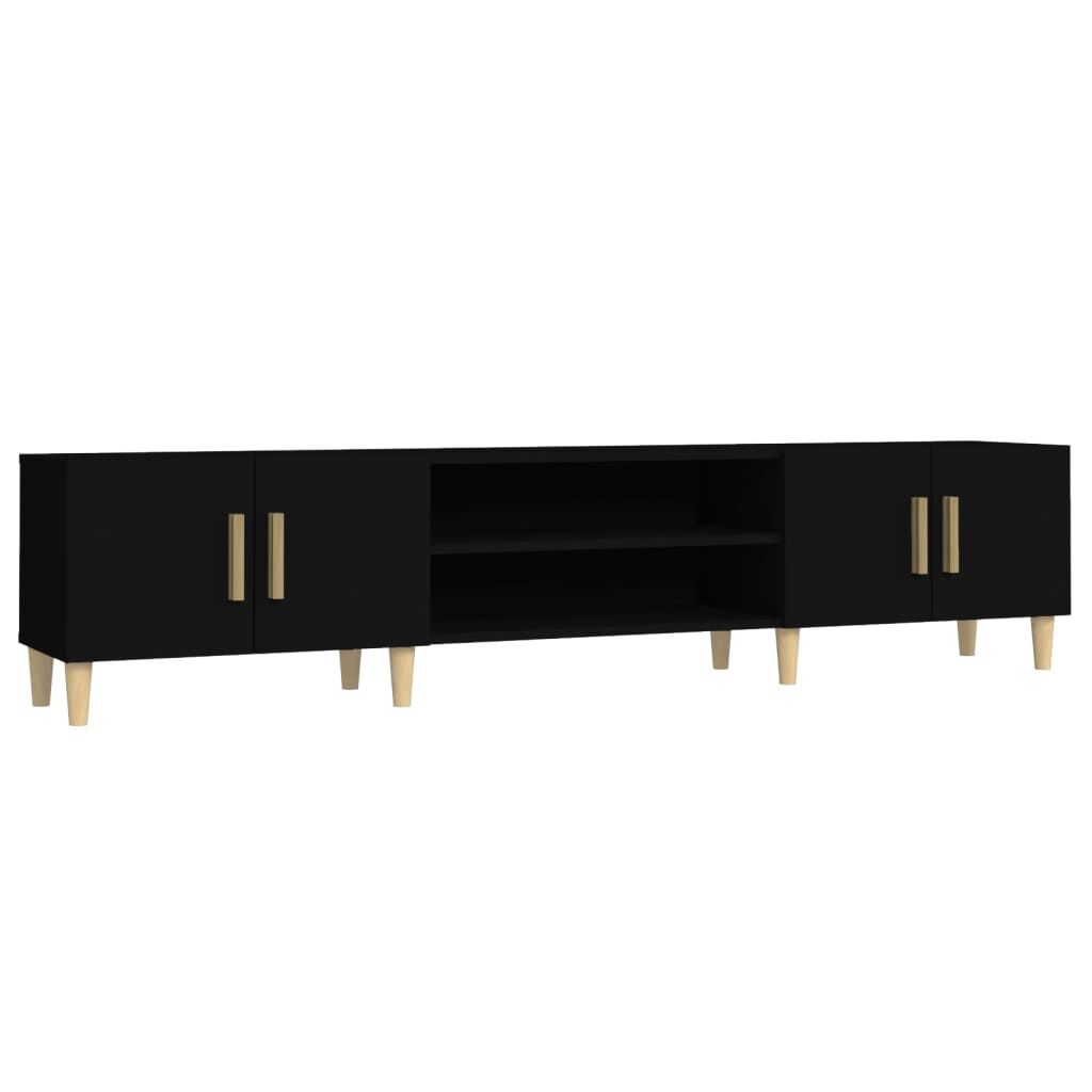 vidaXL Έπιπλο Τηλεόρασης Μαύρο 180x31,5x40 εκ. Επεξεργασμένο Ξύλο