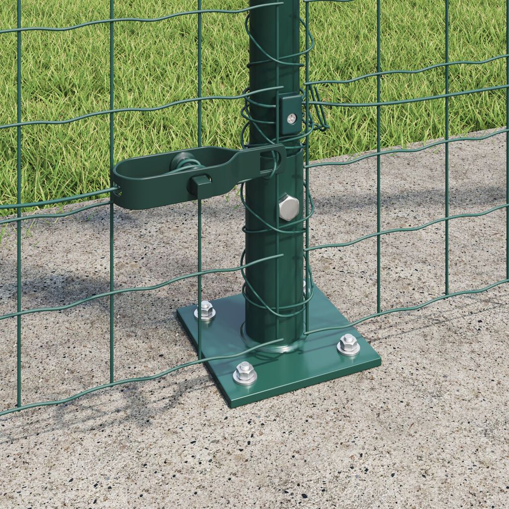 vidaXL Στυλίσκοι Φράχτη με Βάσεις 52 τμχ Ø32mm 88,5cm Γαλβανισμένο Χάλυβα