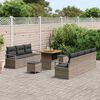 vidaXL Σετ Καναπέ Κήπου με μαξιλάρι 10 pcs Γκρι 80 x 80 x 71 cm