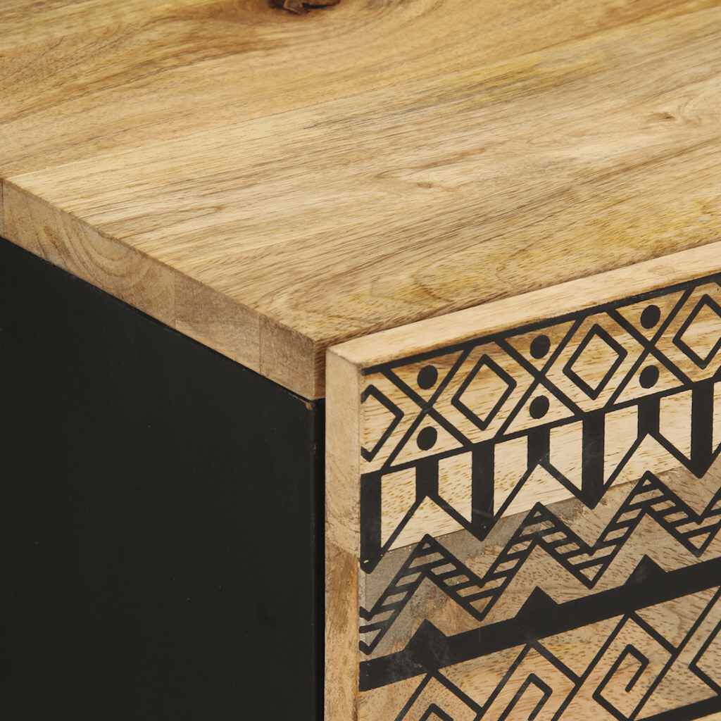 vidaXL Ντουλάπια κρεβατιού 2 τεμάχια Μαύρο 40x33,5x46 cm