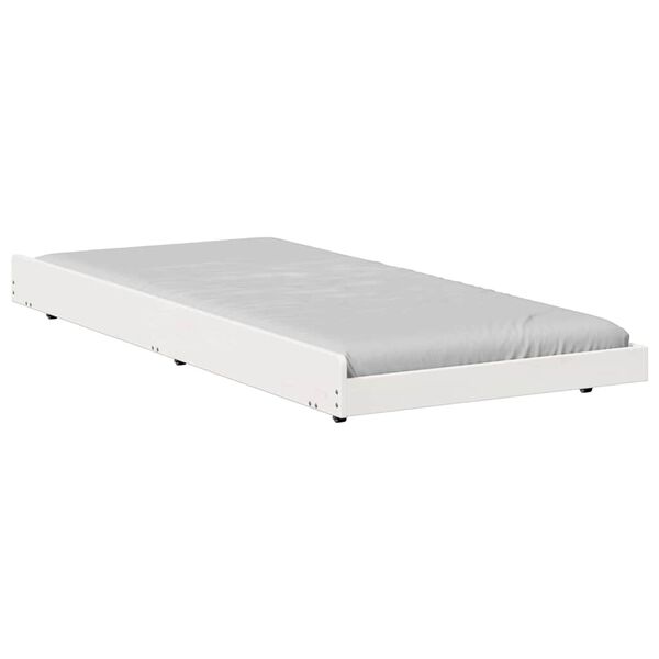vidaXL Σκελετός Κρεβατιού Λευκό 80 x 200 cm Μασίφ ξύλο πεύκου