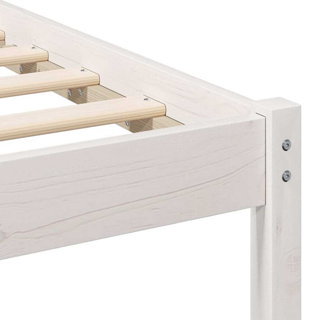 vidaXL Σκελετός Κρεβατιού Λευκό 180 x 200 cm Μασίφ ξύλο πεύκου