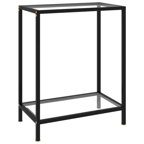 vidaXL Τραπέζι Κονσόλα Διαφανές 60 x 35 x 75 εκ. από Ψημένο Γυαλί