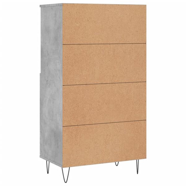 vidaXL Ντουλάπι Γκρι σκυροδέματος 60x36x110 εκ. από Επεξεργασμένο Ξύλο