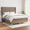 vidaXL &Kappa;&rho;&epsilon;&beta;ά&tau;&iota; Boxspring &mu;&epsilon; &Sigma;&tau;&rho;ώ&mu;&alpha; Taupe 140x190 &epsilon;&kappa;. &Upsilon;&phi;&alpha;&sigma;&mu;ά&tau;&iota;&nu;&omicron;