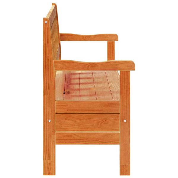 vidaXL Εξωτερικός πάγκος Καφέ 119 x 76 x 44εκ. Μασίφ ξύλο πεύκου