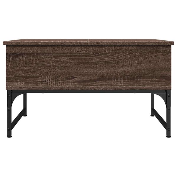 vidaXL Τραπεζάκι Σαλονιού Καφέ Δρυς 70x50x40 εκ. Επεξ. Ξύλο/Μέταλλο