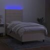 vidaXL &Kappa;&rho;&epsilon;&beta;ά&tau;&iota; Boxspring &mu;&epsilon; &Sigma;&tau;&rho;ώ&mu;&alpha; & LED &Kappa;&rho;&epsilon;&mu; 80x200 &epsilon;&kappa;. &Upsilon;&phi;&alpha;&sigma;&mu;ά&tau;&iota;&nu;&omicron;