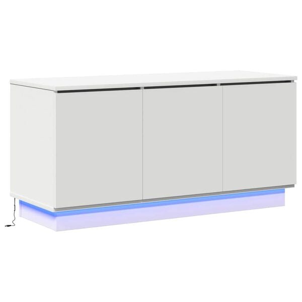 vidaXL Ντουλάπι TV Λευκό 100 x 38 x 49 εκ. Επεξεργασμένο ξύλο