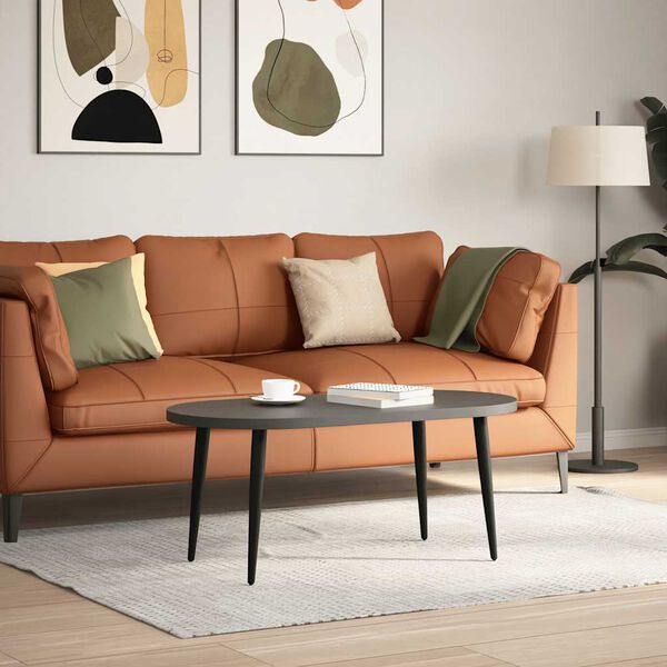 vidaXL Πόδια Τραπεζιού Σαλονιού Κωνικού Σχήματος 4 τεμ. Μαύρο Ατσάλι 42-43 εκ.