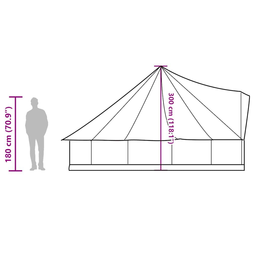 vidaXL Σκηνή Κάμπινγκ Tipi 10 Ατόμων Αδιάβροχη Γκρι/Πορτοκαλί