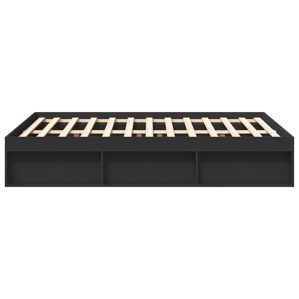 vidaXL Πλαίσιο Κρεβατιού Μαύρο 120 x 190 εκ. Small Double