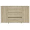 vidaXL Συρταριέρα με 3 Συρτάρια Sonoma Δρυς 120x41x75 εκ Επεξ. Ξύλο