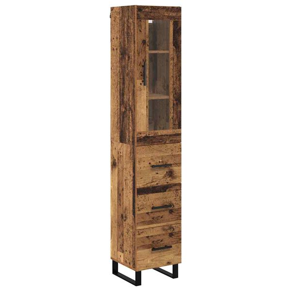 vidaXL Highboard &Pi;&alpha;&lambda;&iota;ό &Xi;ύ&lambda;&omicron; 34,5 x 34 x 180 &epsilon;&kappa;. &Epsilon;&pi;&epsilon;&xi;&epsilon;&rho;&gamma;&alpha;&sigma;&mu;έ&nu;&omicron; &xi;ύ&lambda;&omicron;