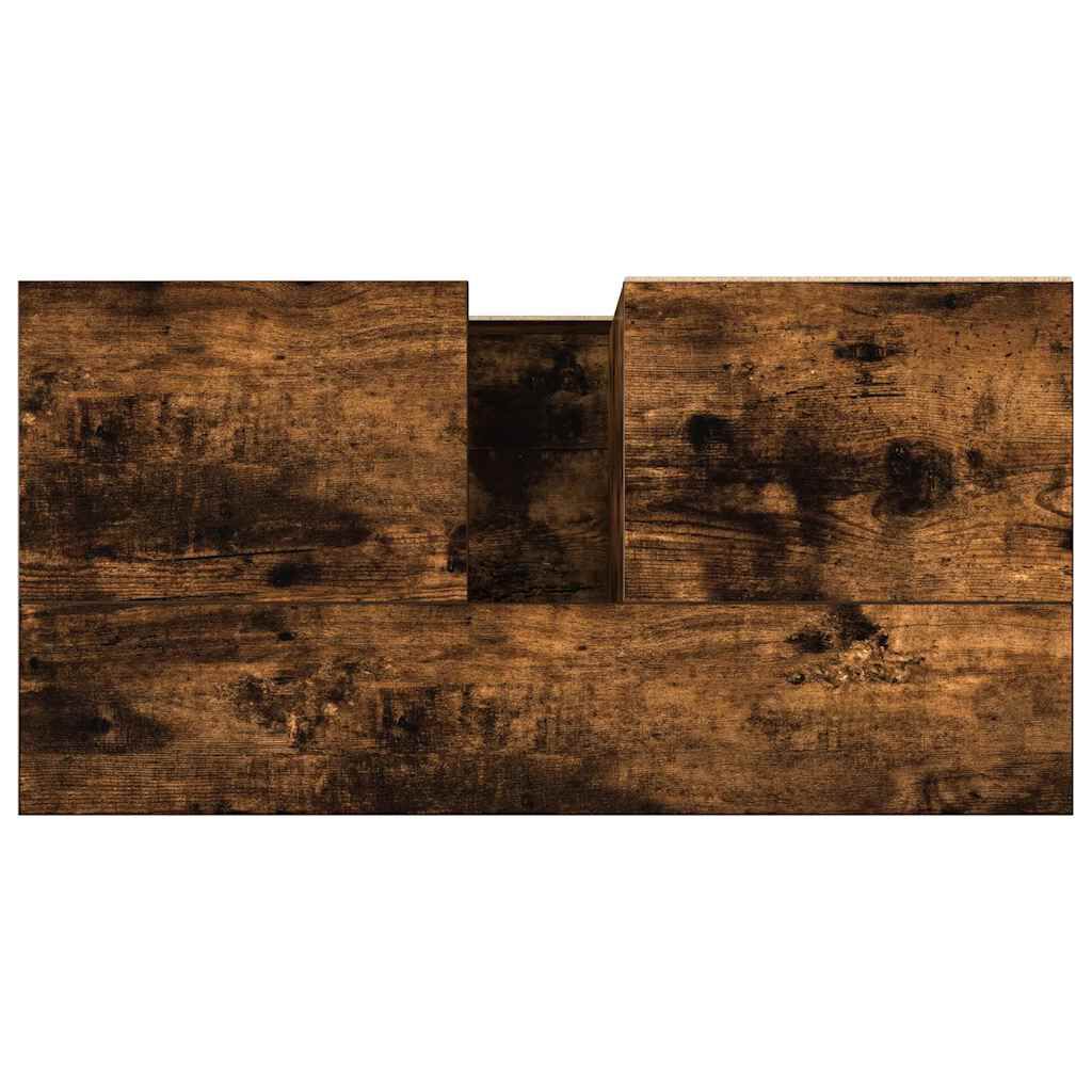 vidaXL Ντουλάπι Μπάνιου Καπνιστή Δρυς 65x33x60 εκ. Επεξεργασμένο Ξύλο