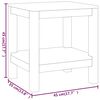 vidaXL Τραπέζι Βοηθητικό Μπάνιου 45 x 35 x 45 εκ. από Μασίφ Ξύλο Teak