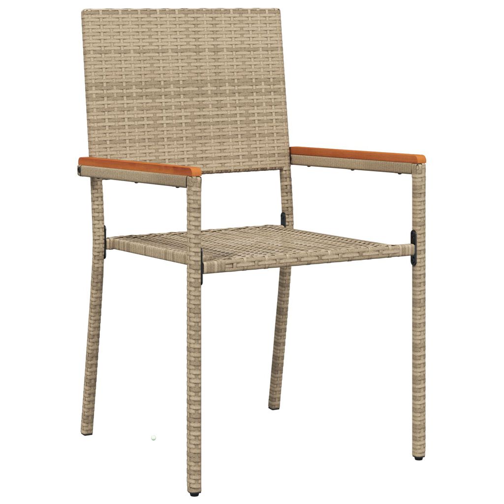 vidaXL Σέτ φαγητού για κήπο 7 pcs Μπεζ 150 x 90 x 75 cm