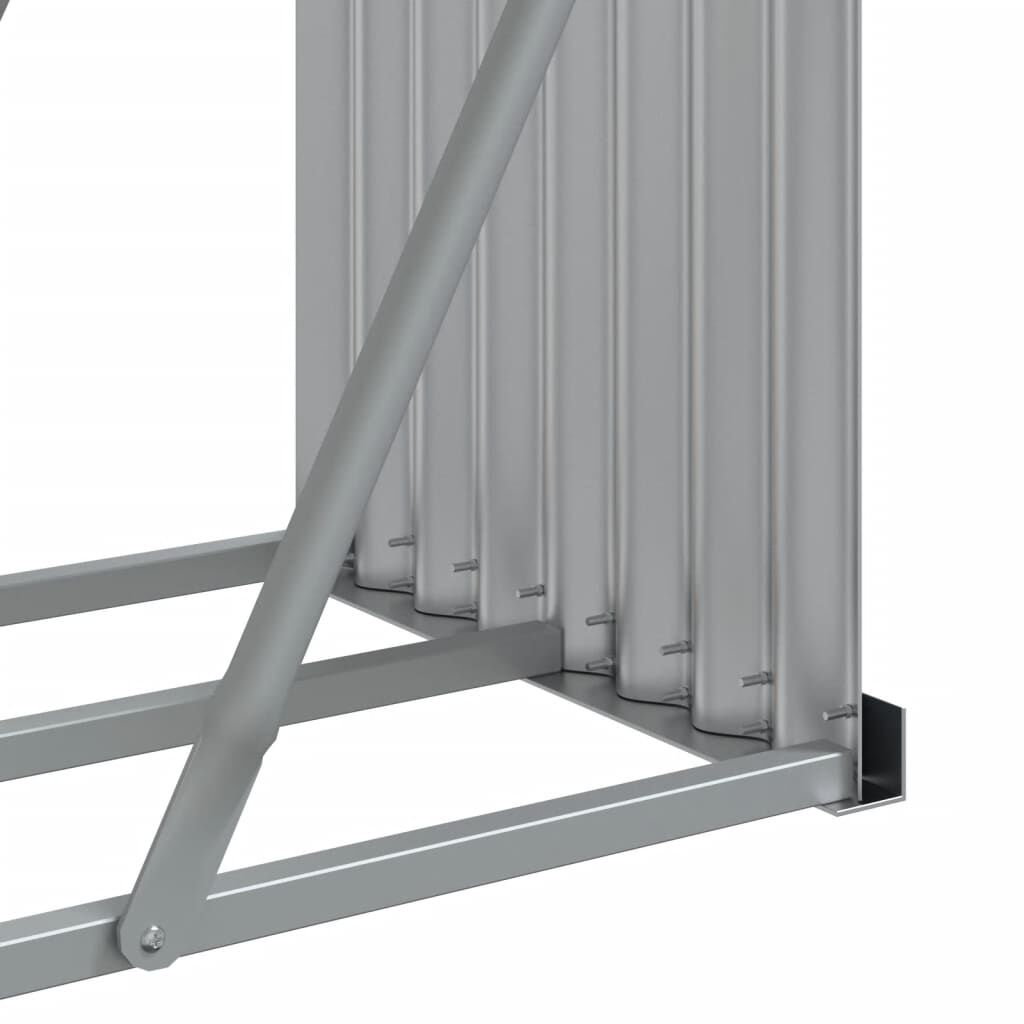 vidaXL Ξυλοθήκη Ανθρακί 300x45x100εκ. από Γαλβανισμένο Ατσάλι