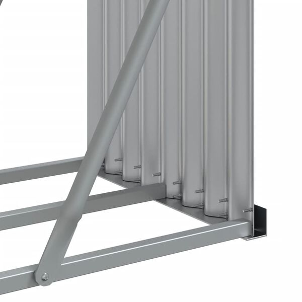 vidaXL Ξυλοθήκη Ανθρακί 300x45x100εκ. από Γαλβανισμένο Ατσάλι