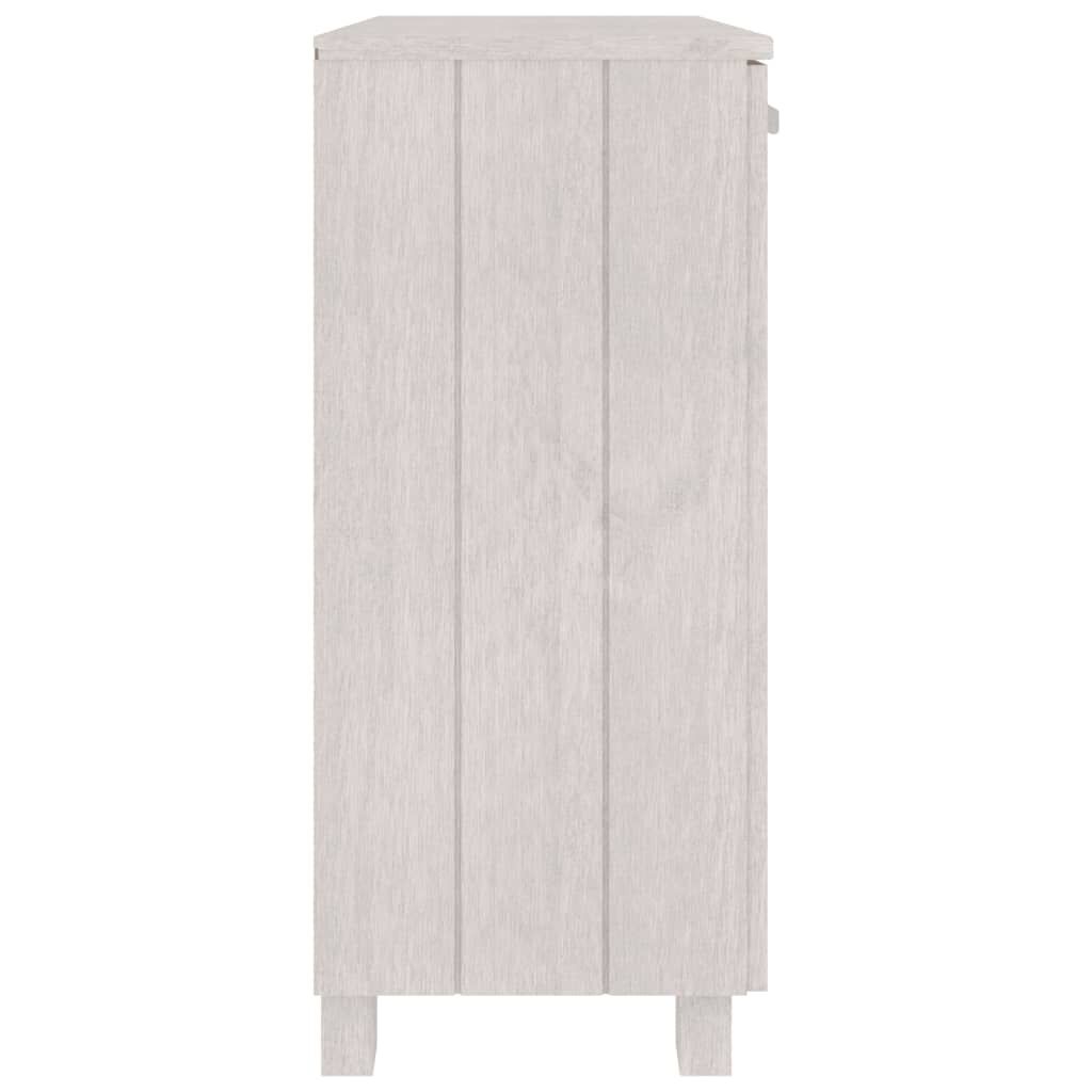 vidaXL Ντουλάπι HAMAR Λευκό 85 x 35 x 80 εκ. από Μασίφ Ξύλο Πεύκου
