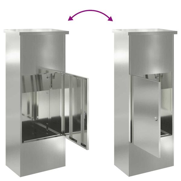 vidaXL Θυρίδα Πακέτων Μαύρο 44.5 x 29 x 110.5 εκ Γαλβανισμένος χάλυβας
