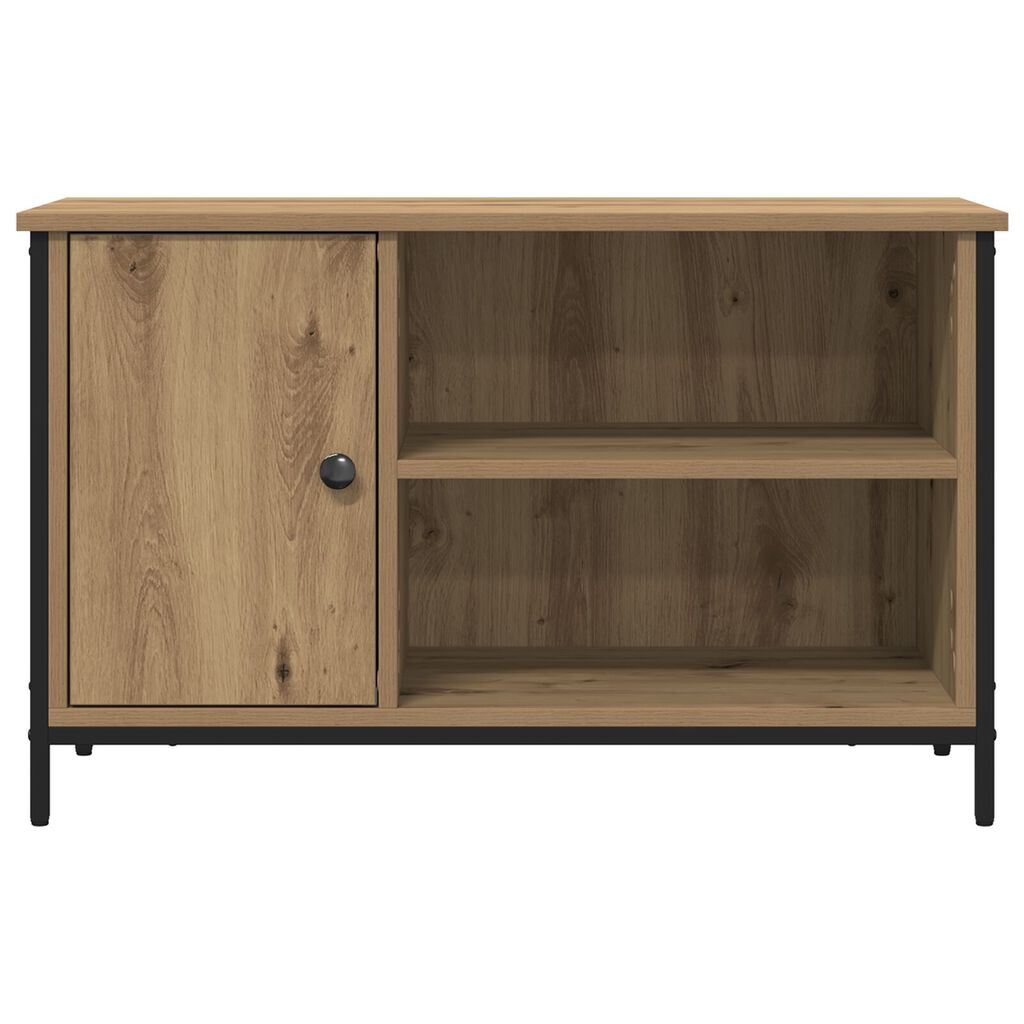 vidaXL Ντουλάπι τηλεόρασης Artisan Oak 80x40x50 εκ Επεξεργασμένο ξύλο και Ατσάλι