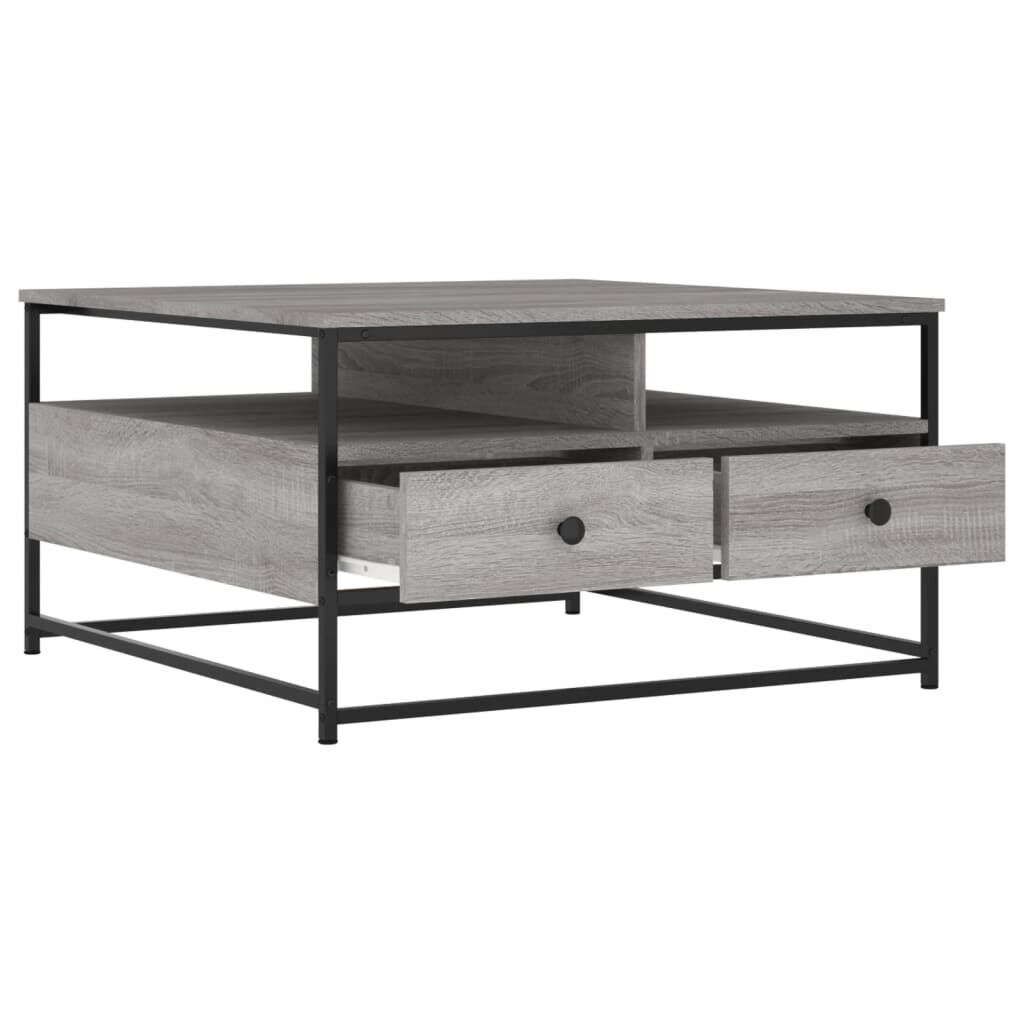 vidaXL Τραπεζάκι Σαλονιού Γκρι Sonoma 80 x 80 x 45 εκ. Επεξεργ. Ξύλο