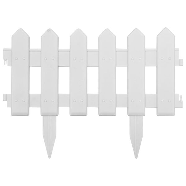 vidaXL Μπορντούρες Γκαζόν 25 τεμ. Λευκές 10 μ. από Πολυπροπυλένιο