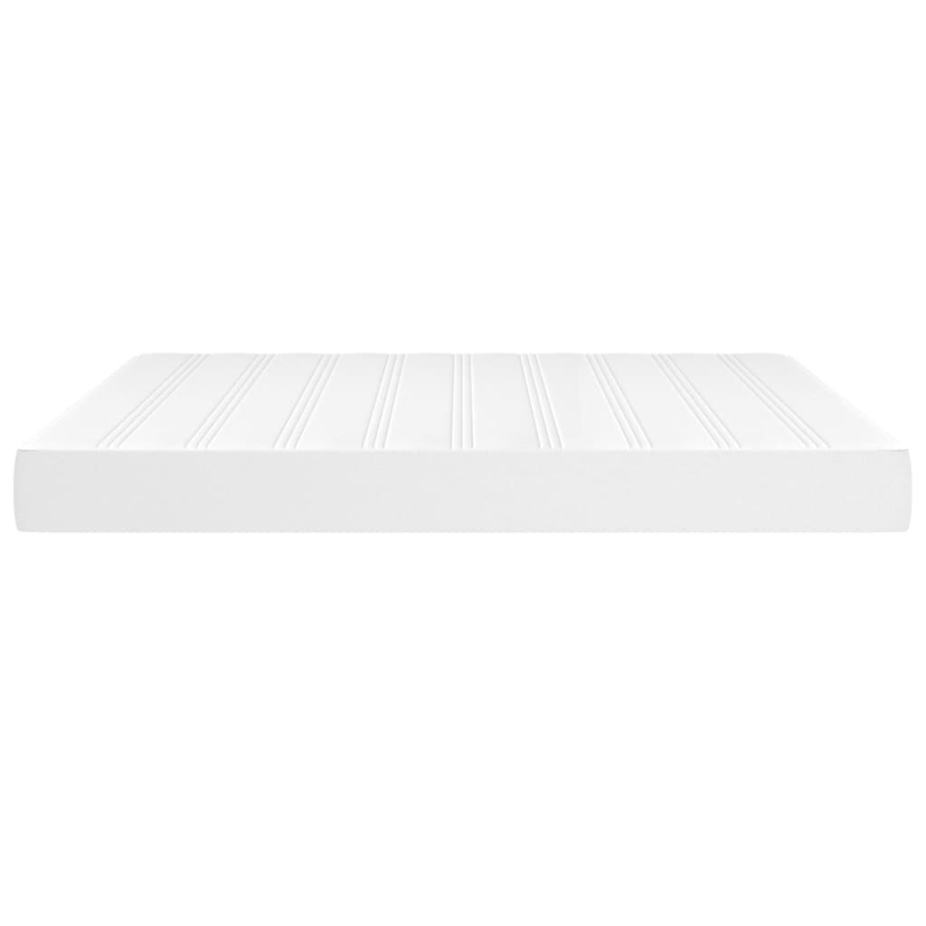 vidaXL Στρώμα με Pocket Springs Λευκό 180x200x20 εκ. Συνθετικό Δέρμα