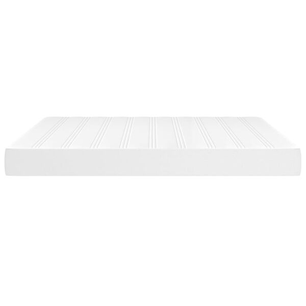 vidaXL Στρώμα με Pocket Springs Λευκό 180x200x20 εκ. Συνθετικό Δέρμα